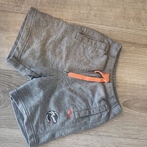 Puma Heather Gray Shorts with Vibrant Orange Accent